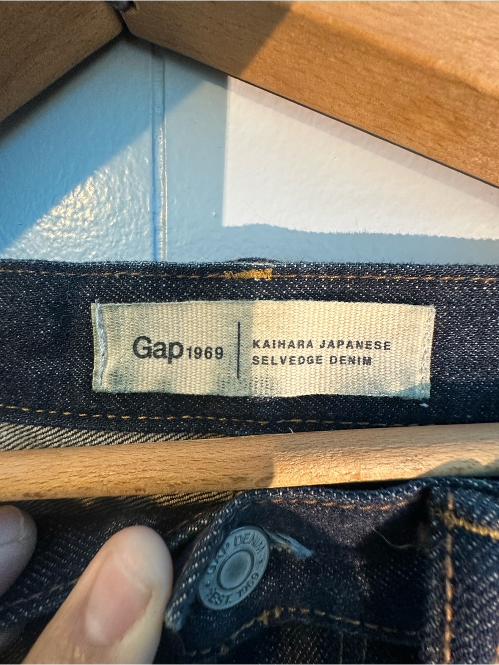 GAP Men's Dark Indigo Slim Straight Jeans selvedge Japanese - Picture 4 of 6